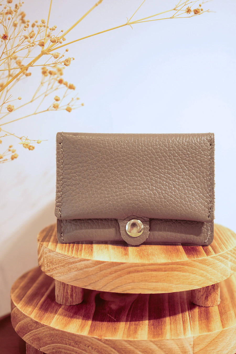 Sac Porte-monnaie ÉRINE GRAINÉ - Taupe foncé