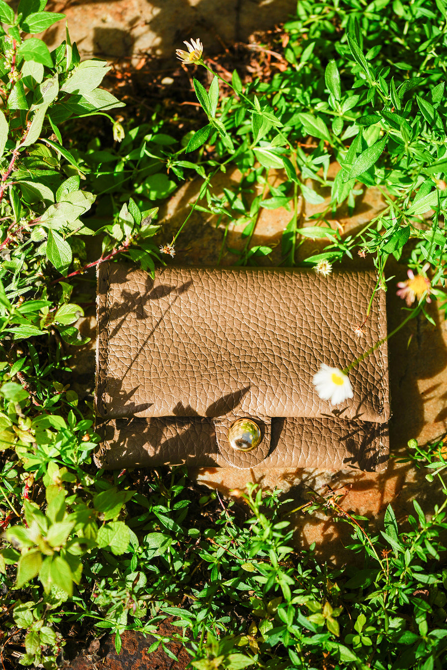 Sac Porte-monnaie ÉRINE GRAINÉ - Taupe foncé
