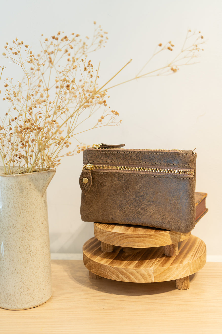 Sac Porte-monnaie Pochette DORIANE - Taupe