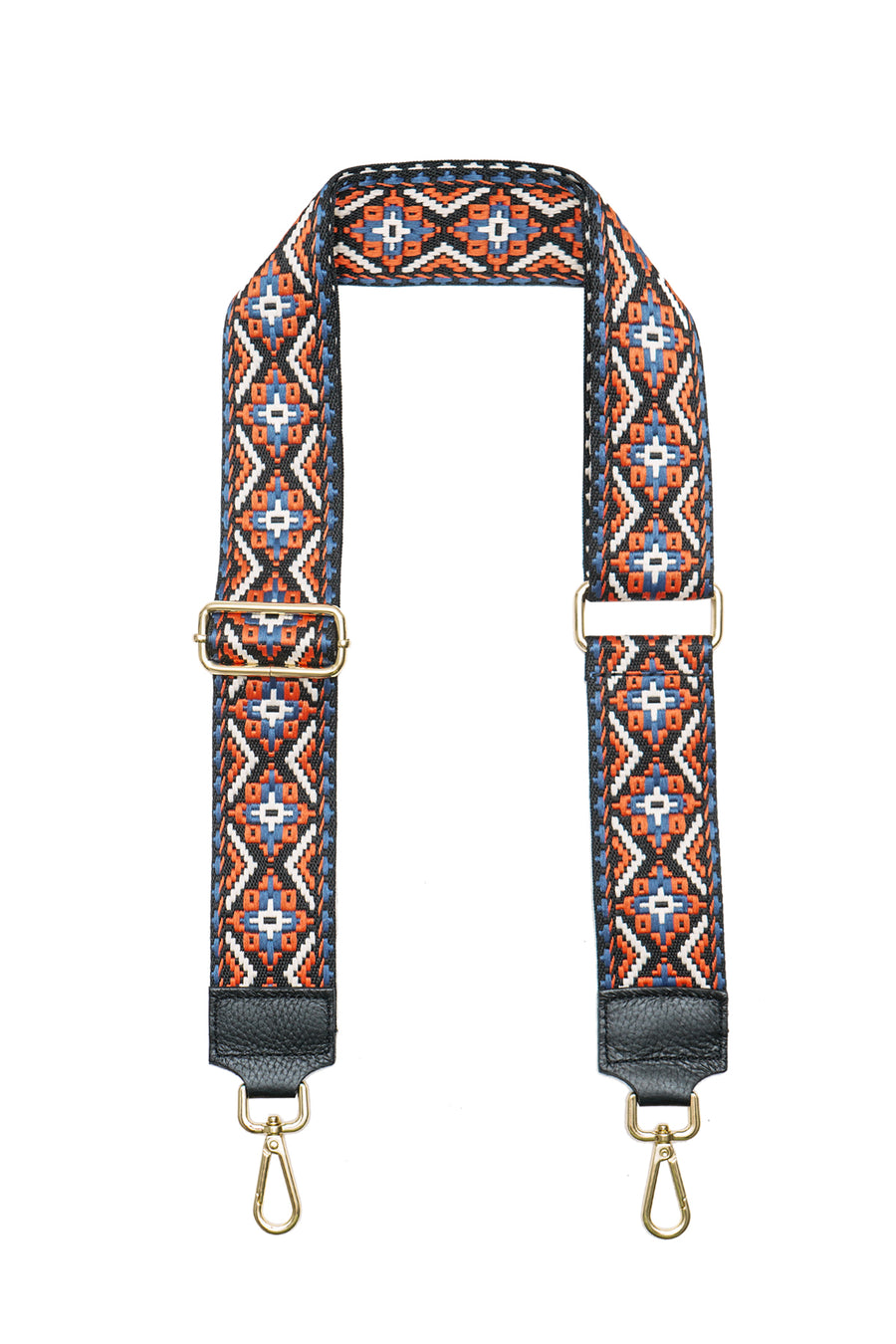 Sangle Sac CLOTHILDE - Noir/Rouille