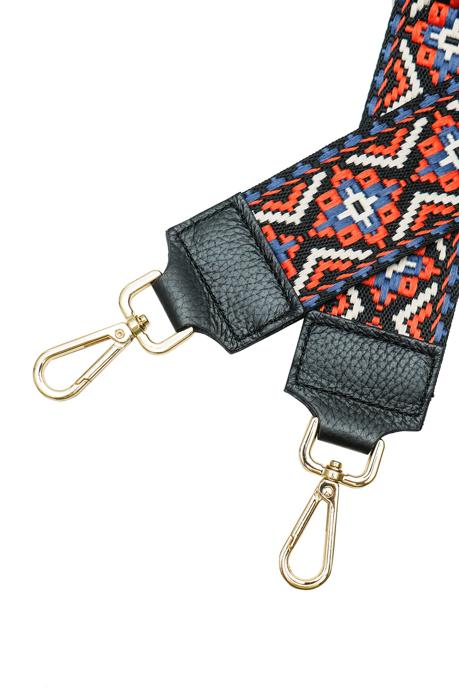 Sangle Sac CLOTHILDE - Noir/Rouille