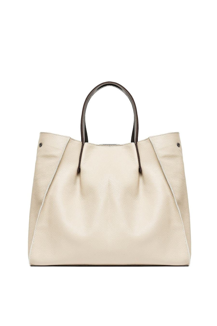 Sac cabas en cuir, Ethel - Beige