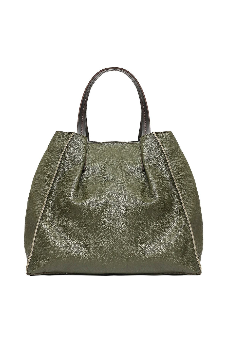 Sac cabas en cuir, Ethel - Kaki