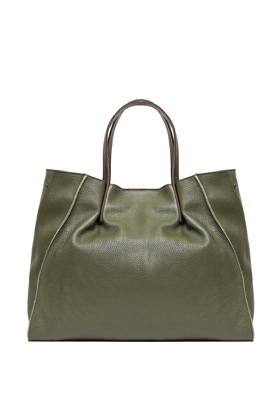 Sac cabas en cuir, Ethel - Kaki