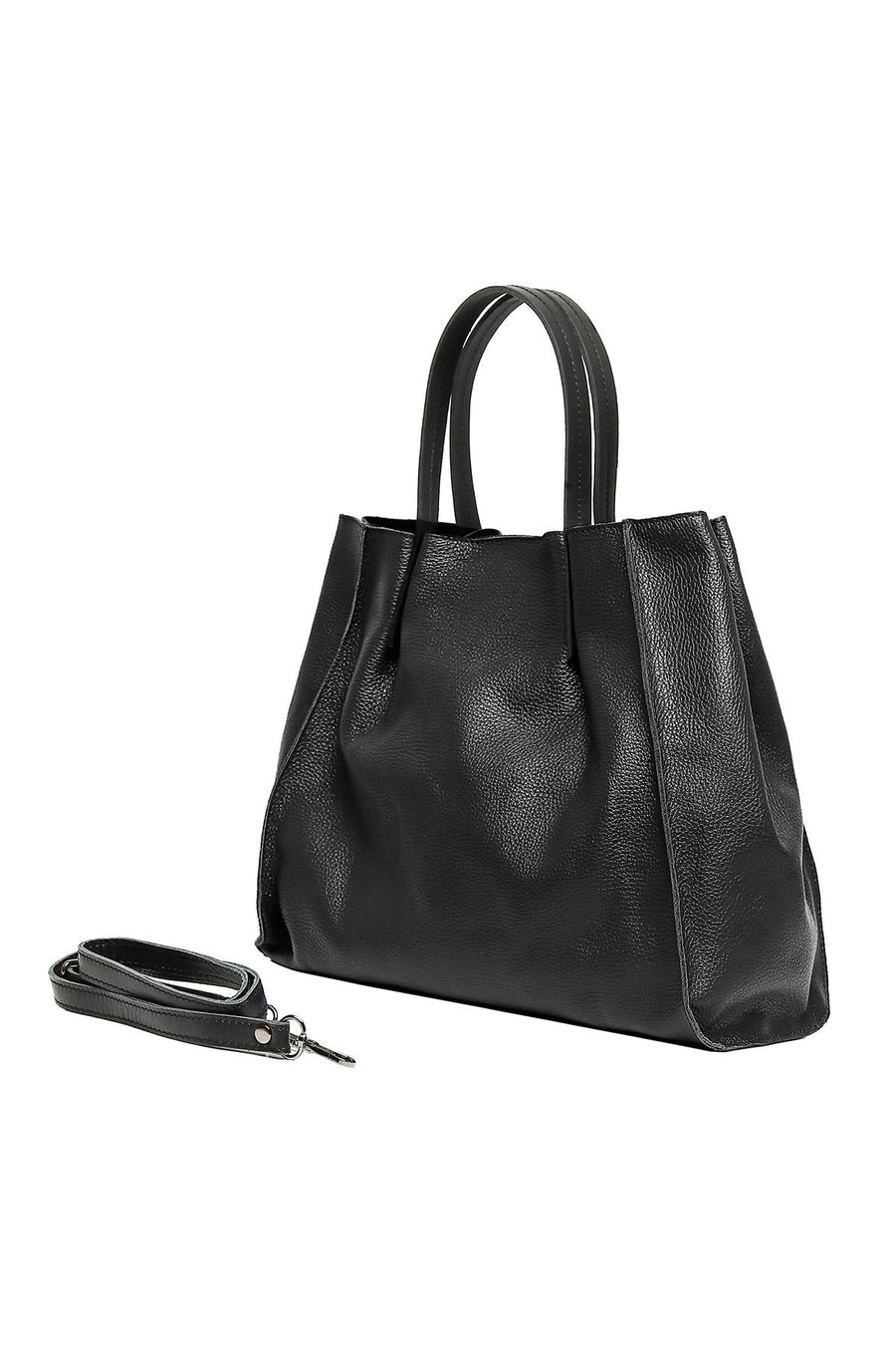 Sac cabas en cuir, Ethel - Noir
