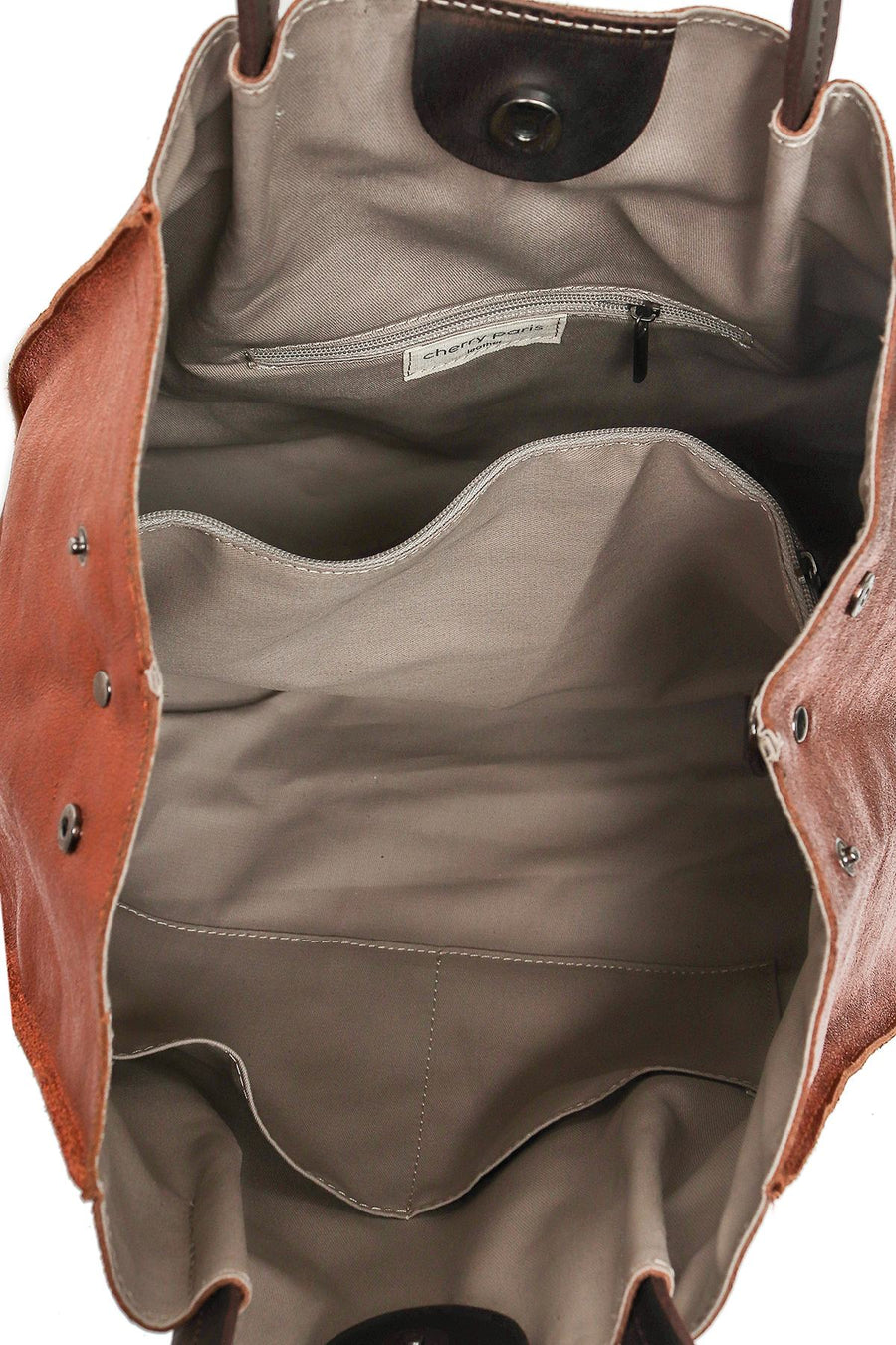 Sac cabas en cuir, Ethel Metal - Bronze