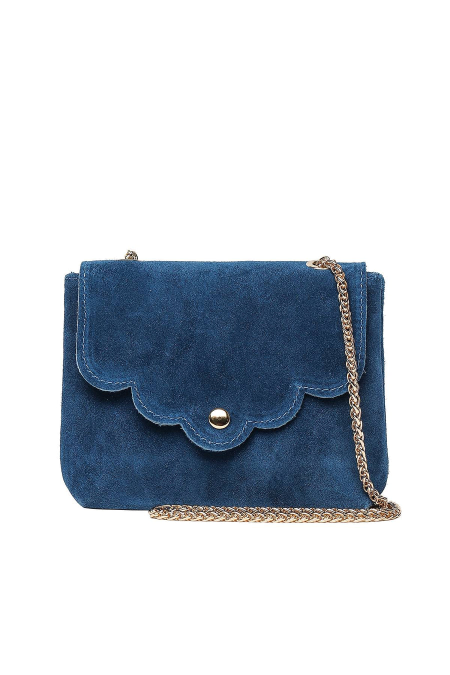 Sac Pochette Mini Pia daim - Bleu