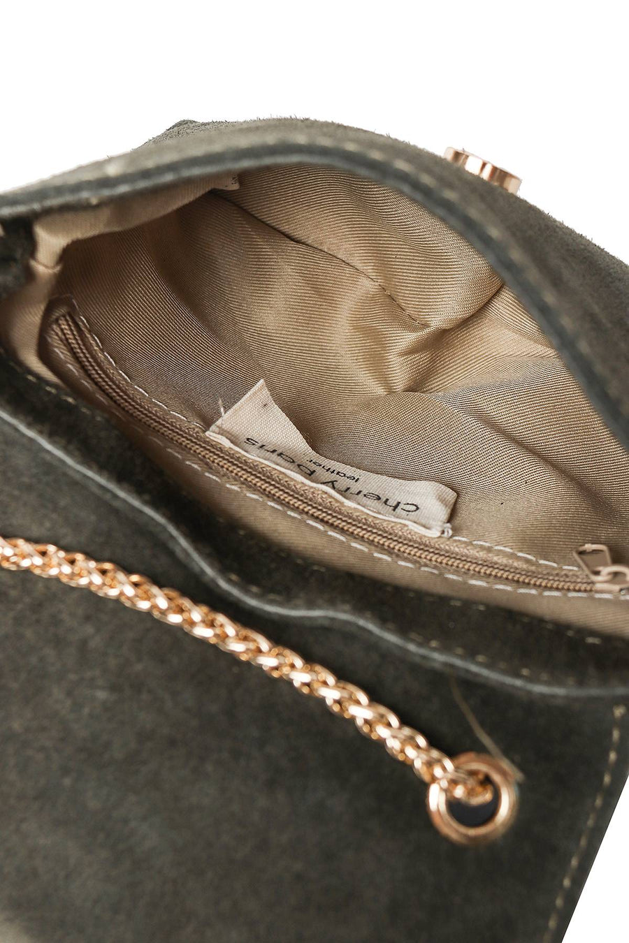 Sac Pochette Mini Pia daim - Kaki