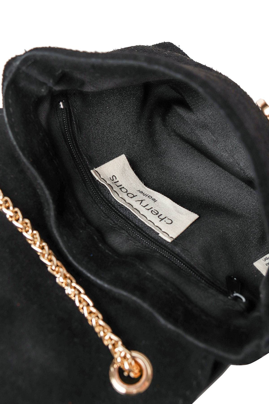 Sac Pochette Mini Pia daim - Noir