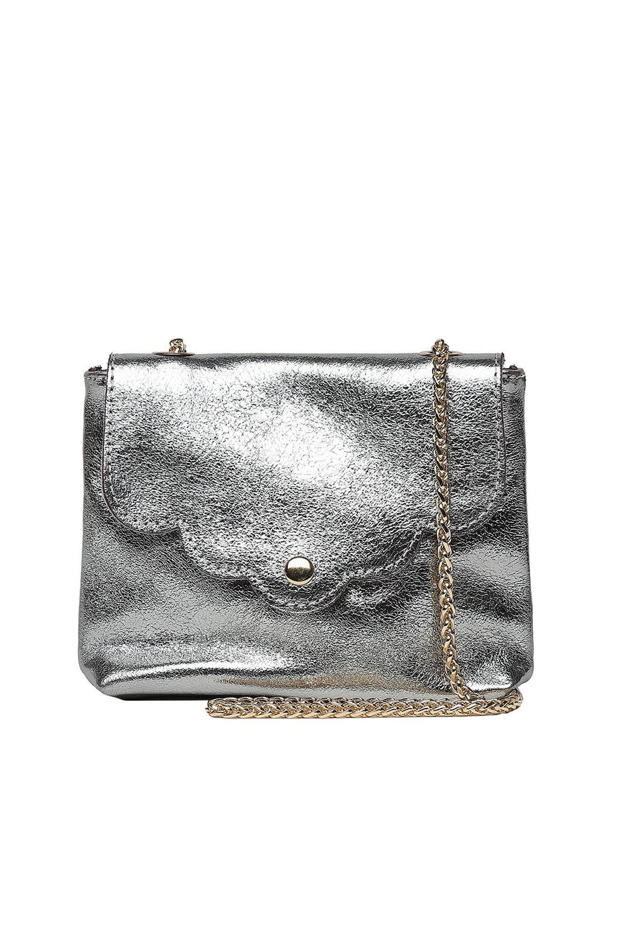 Sac Pochette Mini Pia métallisée - Argent – Cherry Paris