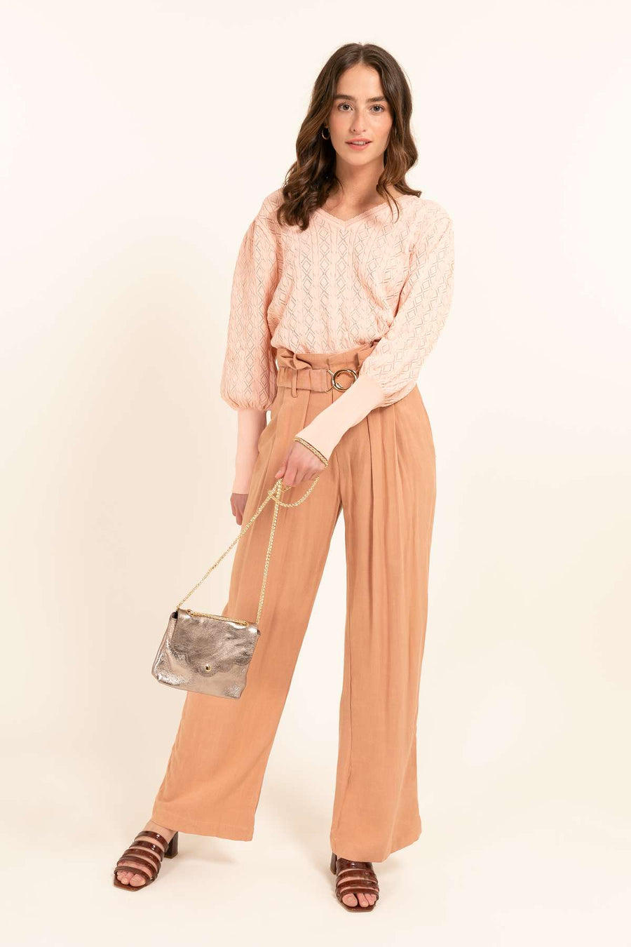 Sac Pochette MINI PIA METAL - Etain