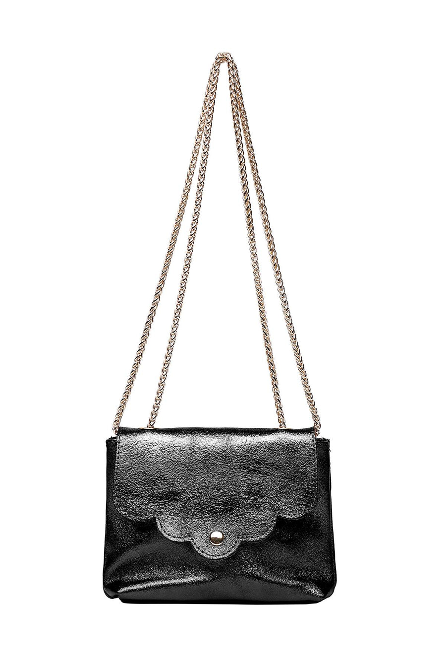 Sac Pochette MINI PIA METAL - Noir métal