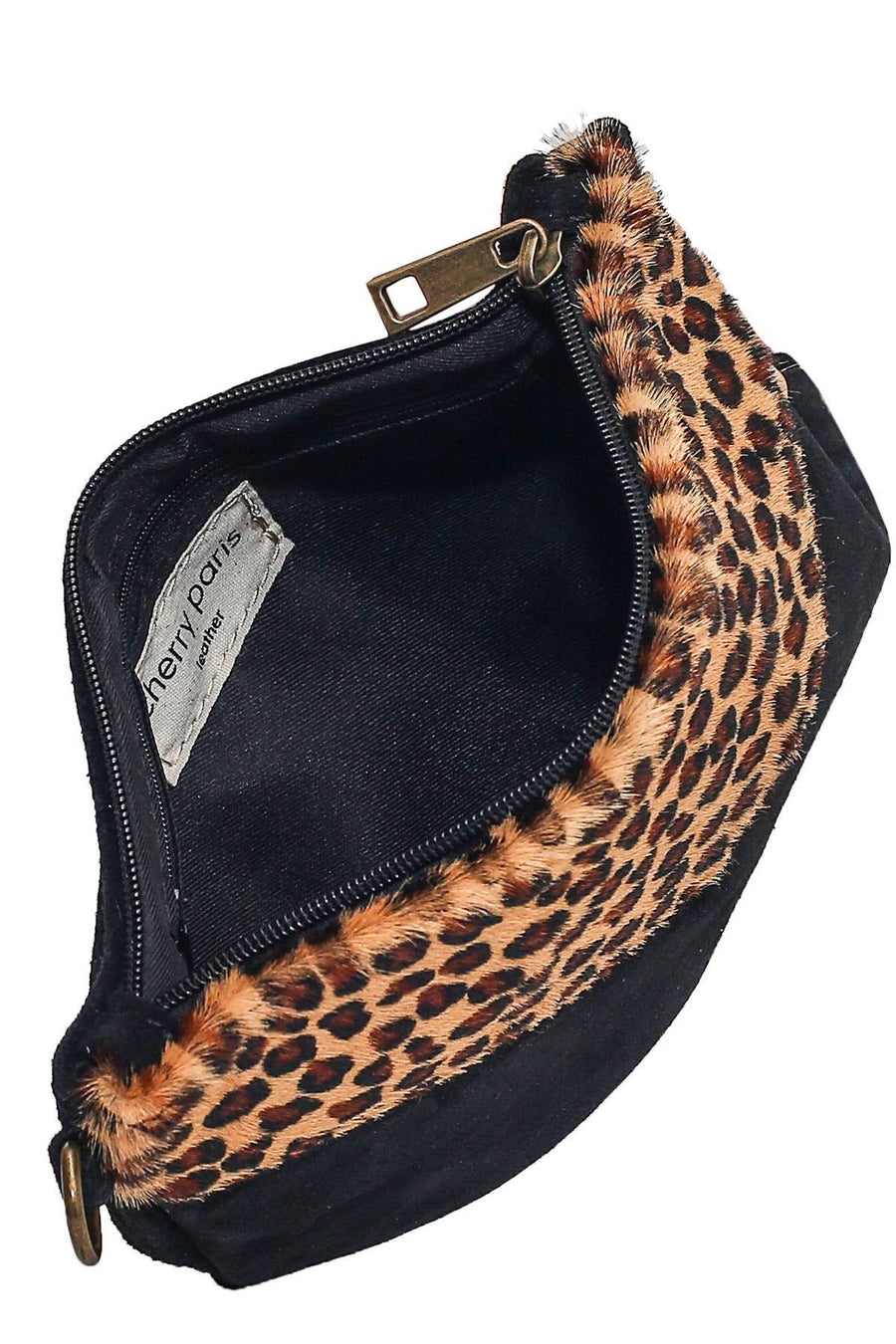 Sac Pochette cuir bi-matière, Lilas