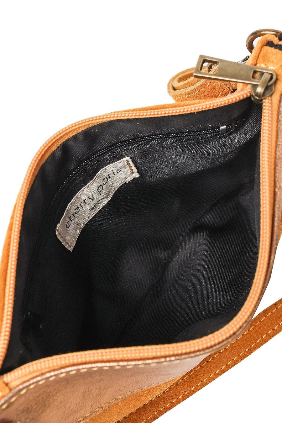 Sac Pochette cuir bi-matière, Lilas