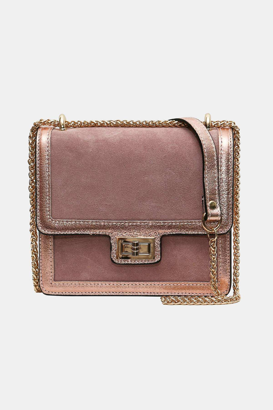 Sac bandoulière cuir Kim - Rose