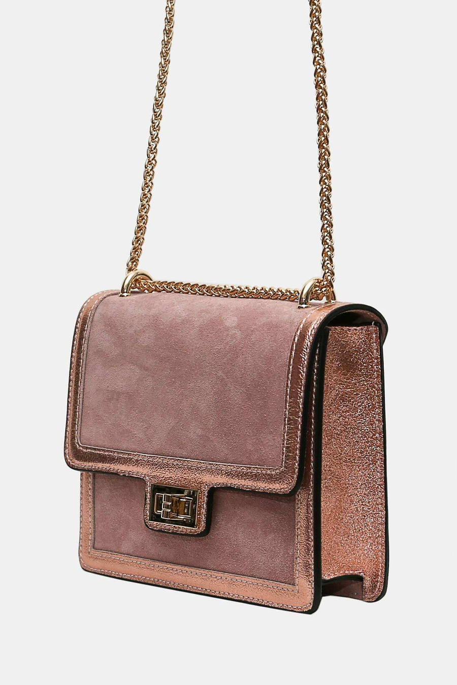 Sac bandoulière cuir Kim - Rose