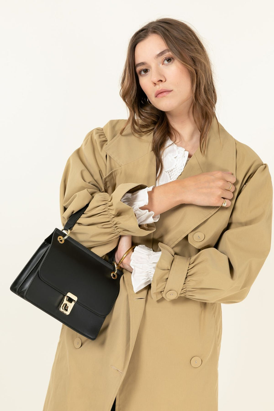 Sac à main cuir, Rita - Noir