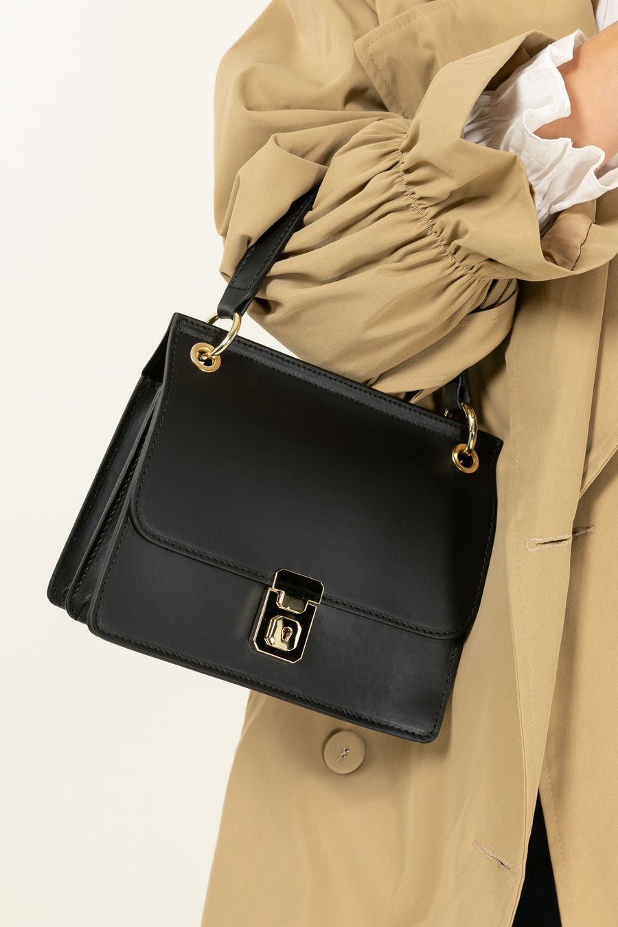 Sac à main cuir, Rita - Noir