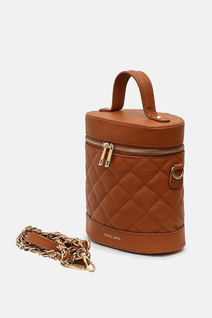 Sac à main cuir Clémence - Camel