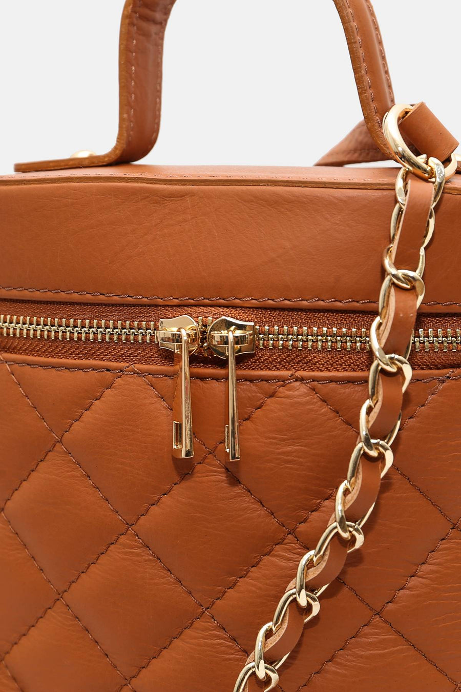 Sac à main cuir Clémence - Camel