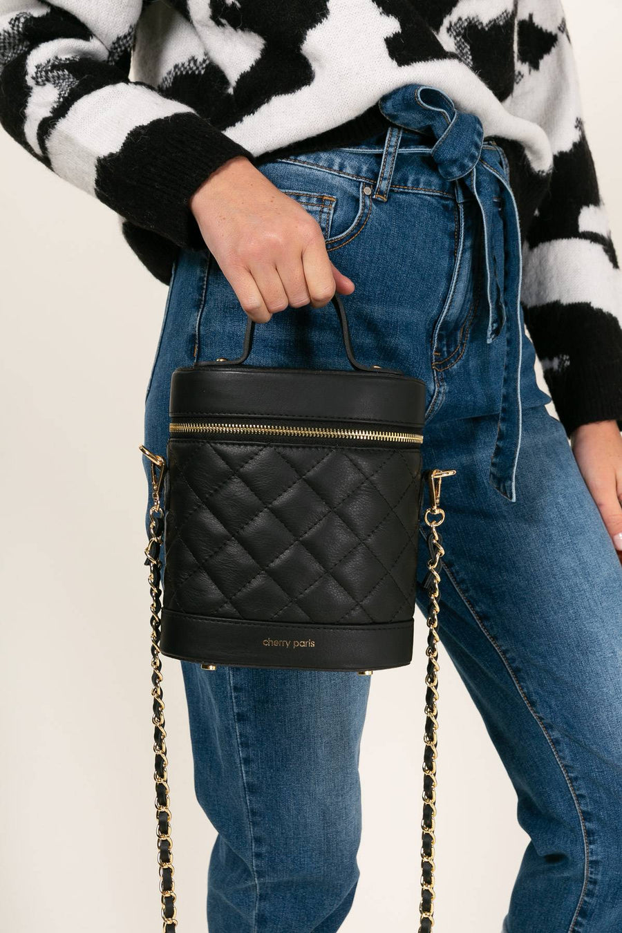 Sac à main cuir Clémence - Noir