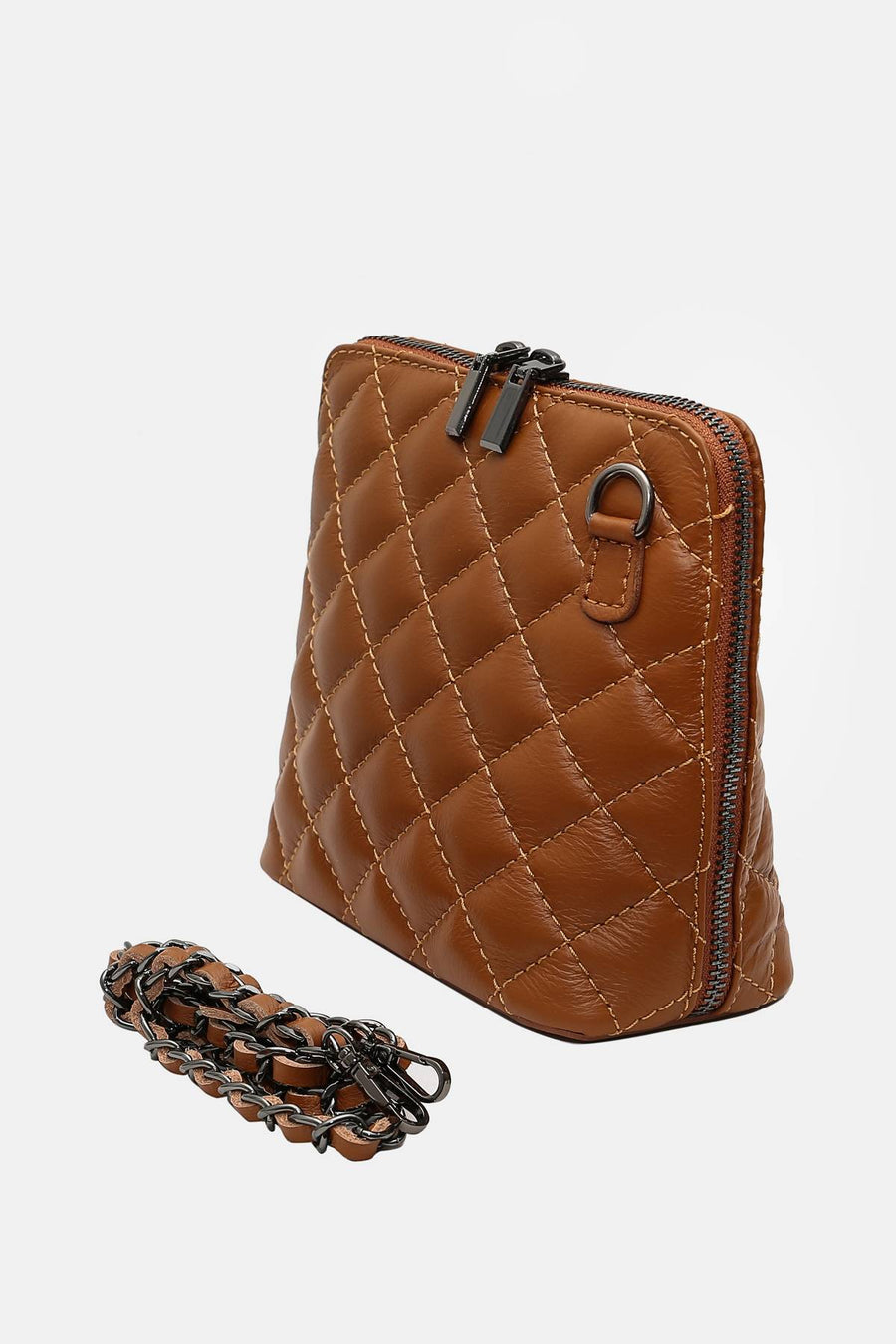 Sac bandoulière cuir Cindy - Camel