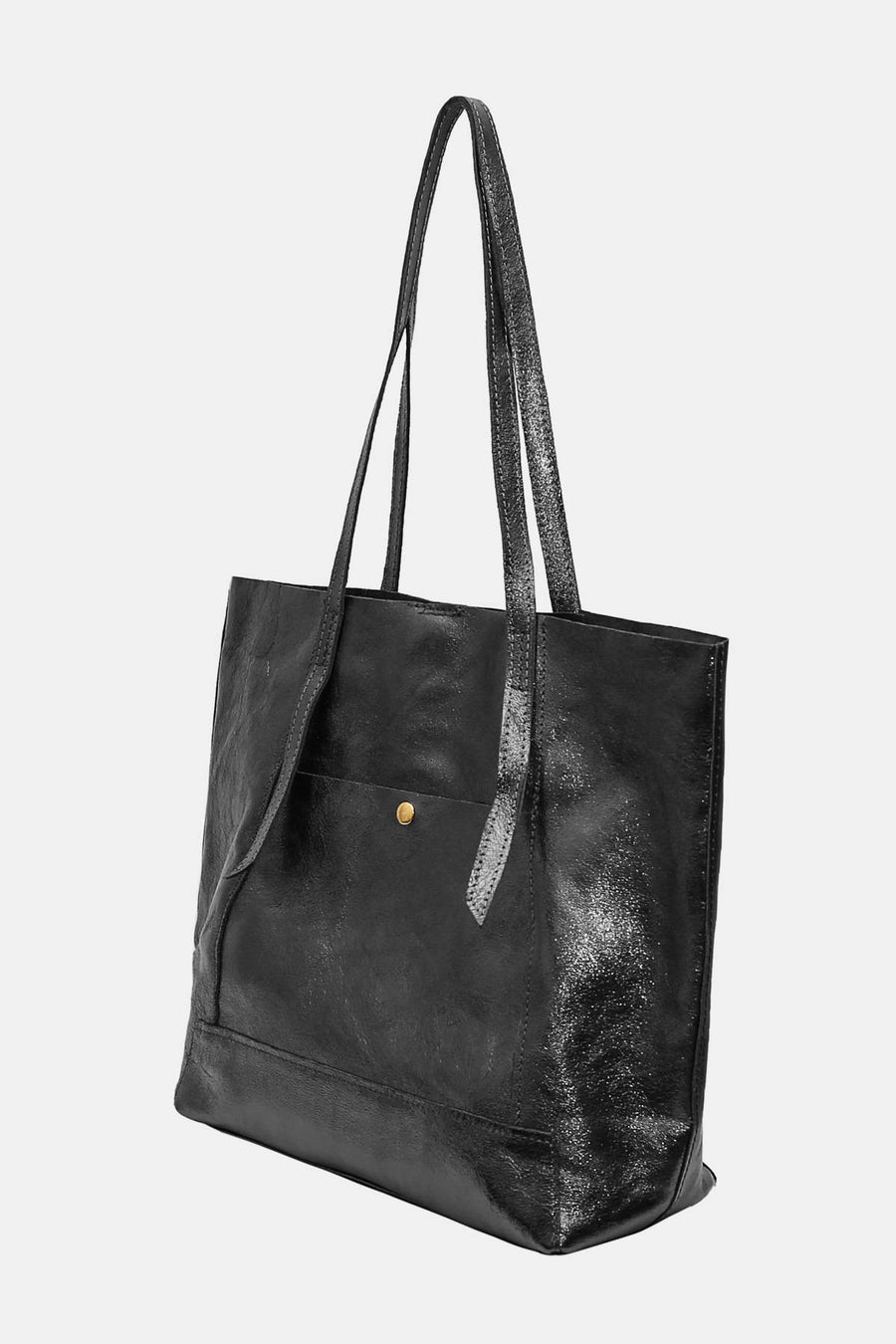 Sac cabas Nesrine métal - Noir métal
