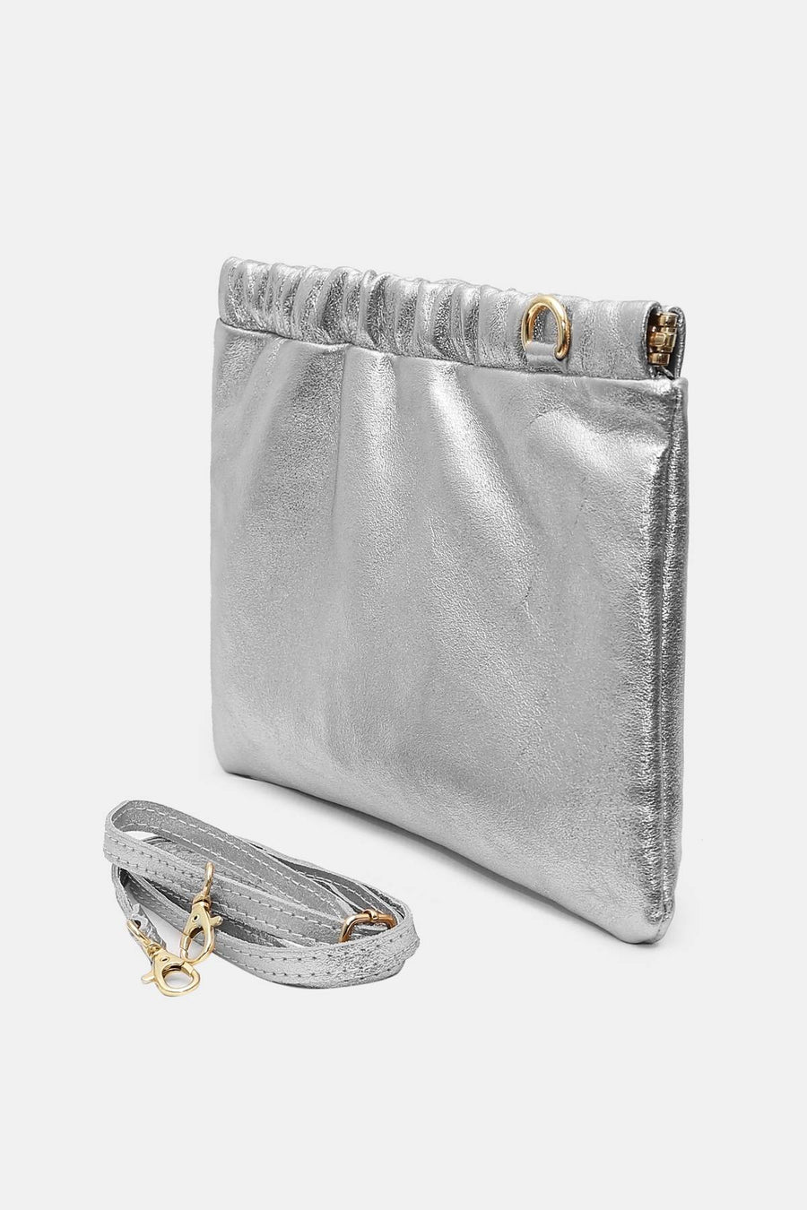 Sac pochette JINANE METAL - Argent