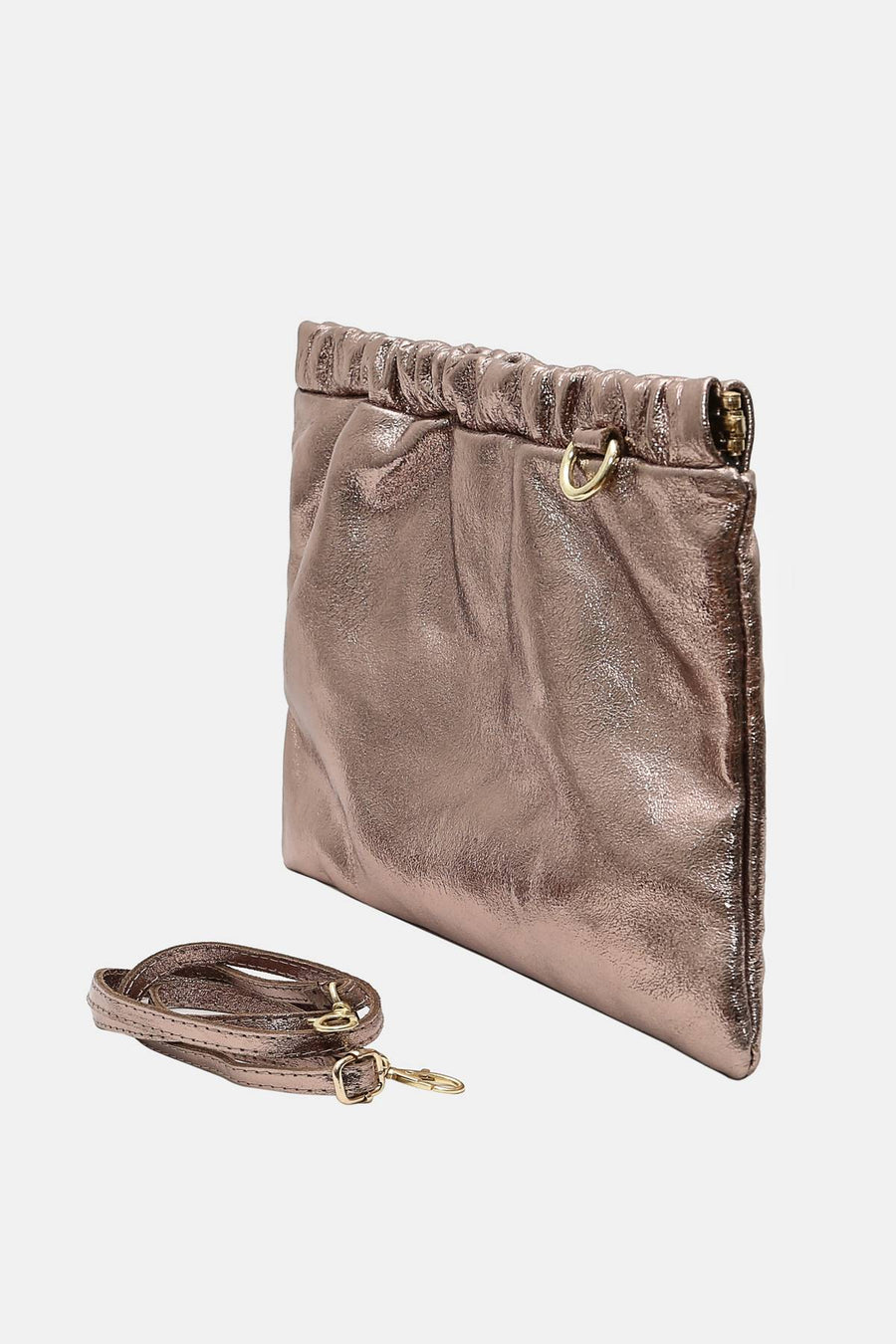 Sac pochette JINANE METAL - Etain