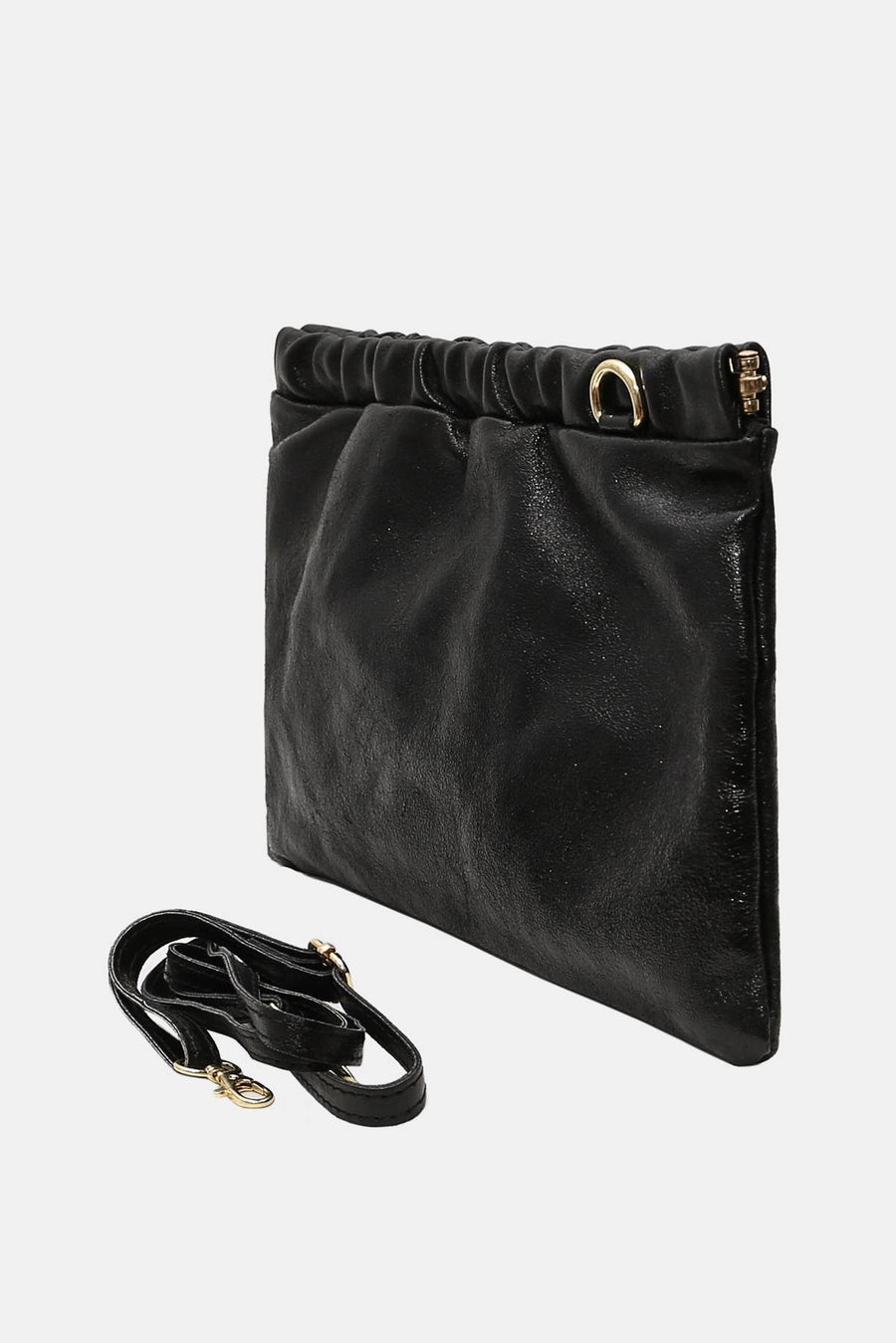 Sac pochette JINANE METAL - Noir métal