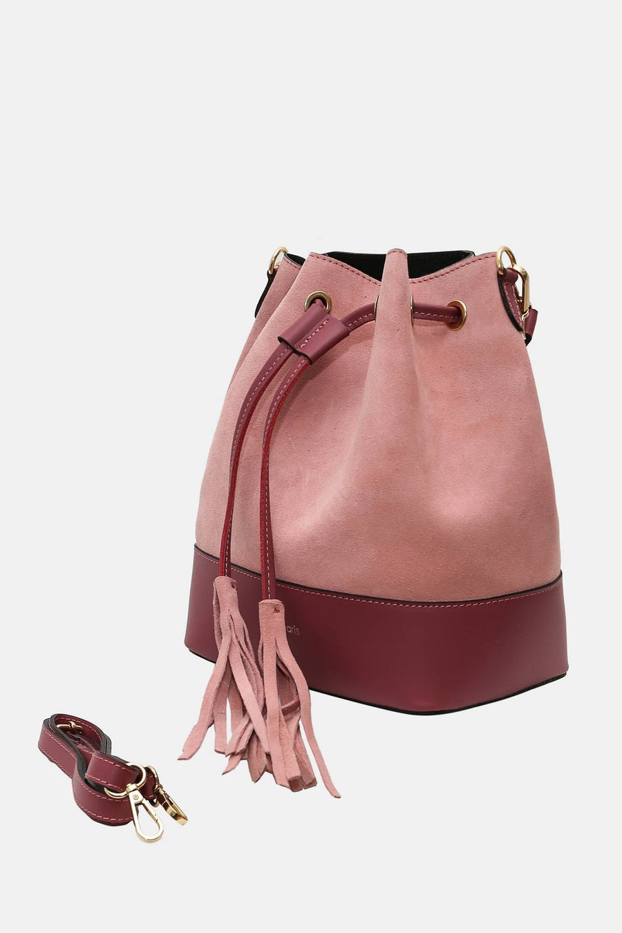 SAC BOURSE EN CROUTE DE CUIR SOLINE 7 COLORIS