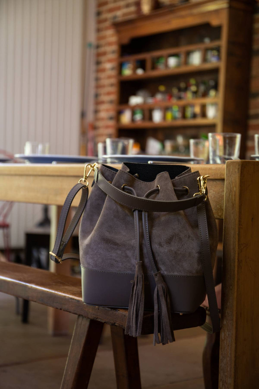 Sac bourse Mini Soline - Taupe
