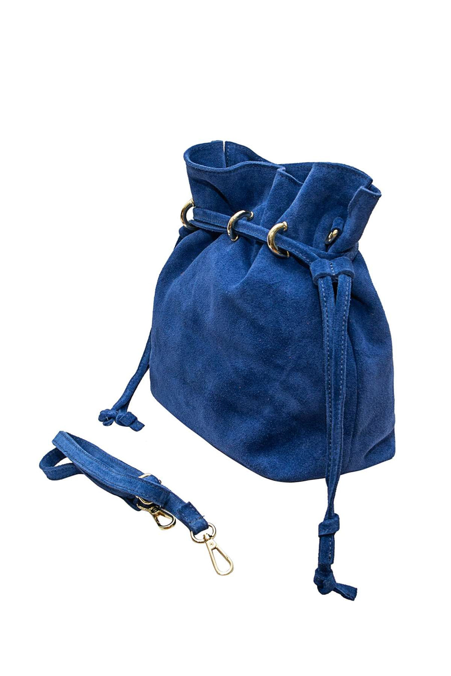 Sac bourse Keyla suède - Bleu