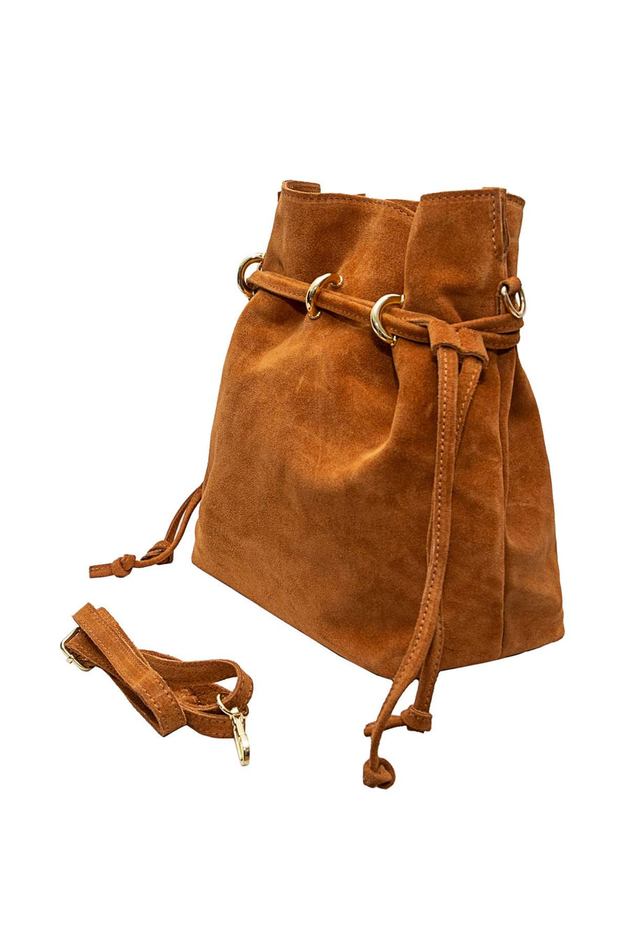 Sac bourse Keyla suède - Camel