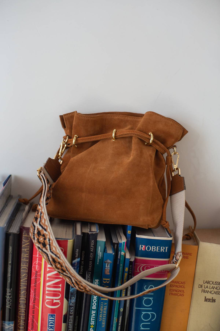 Sac bourse Keyla suède - Camel