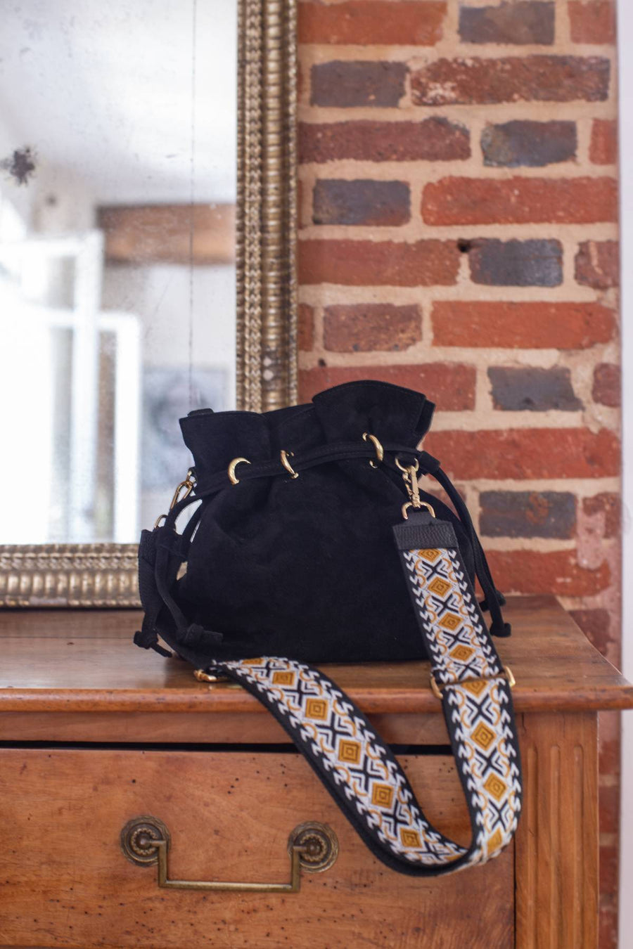 Sac bourse Keyla suède - Noir