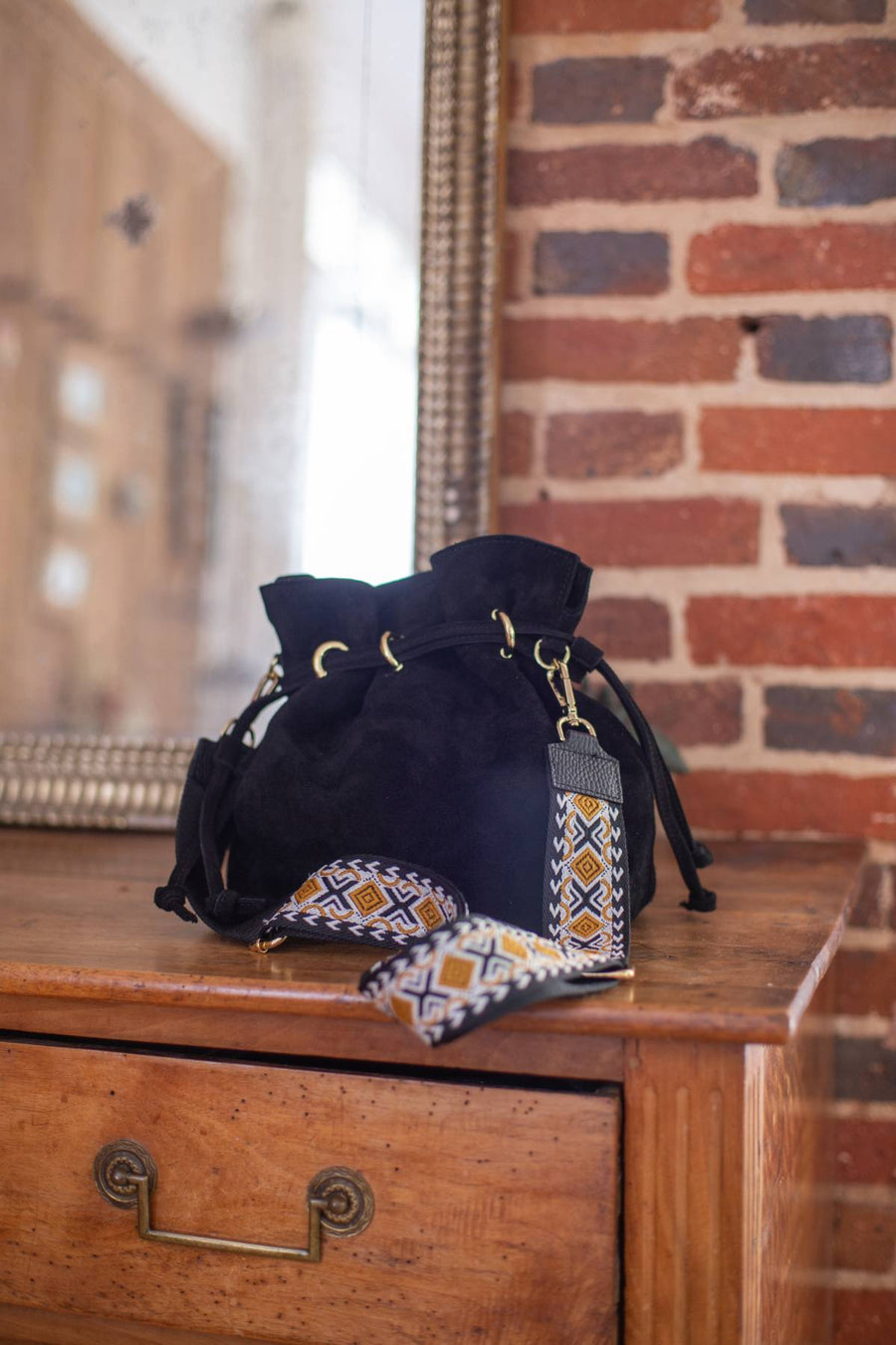 Sac bourse Keyla suède - Noir