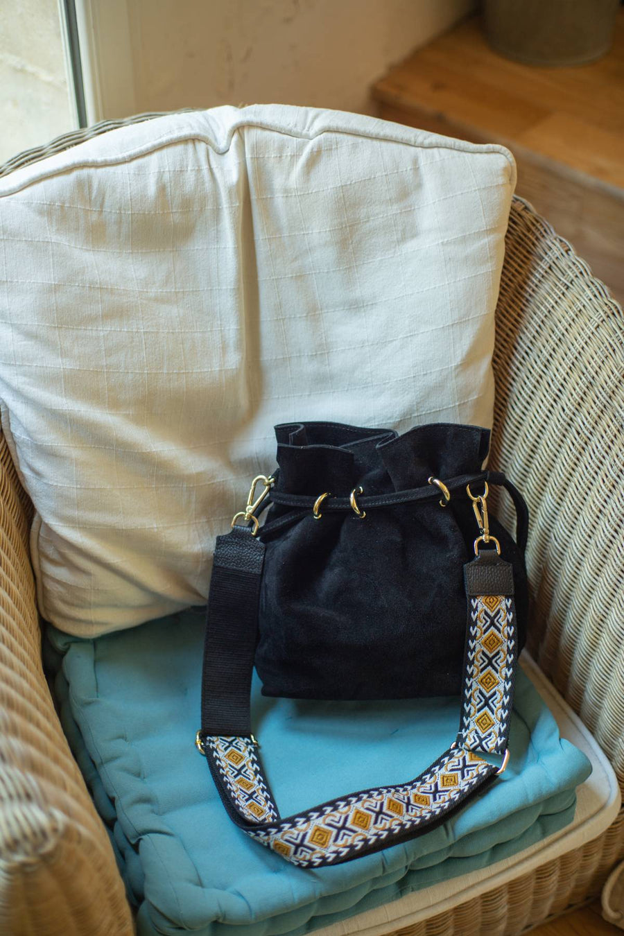 Sac bourse Keyla suède - Noir