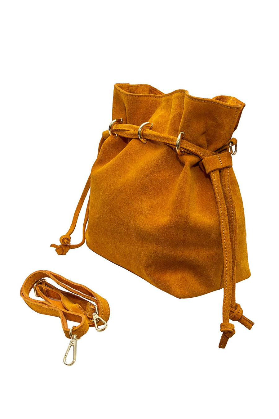 Sac bourse Keyla suède - Ocre