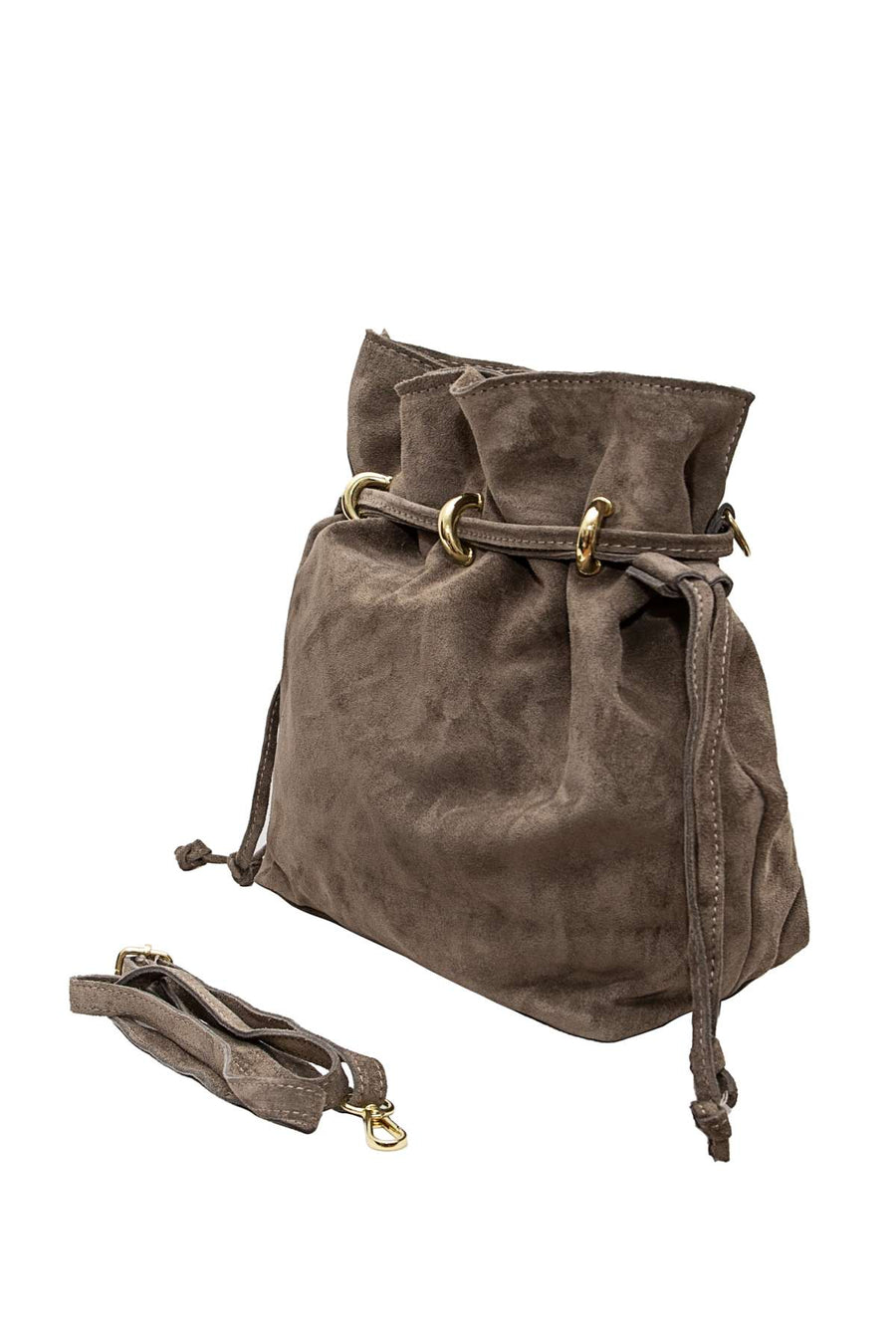 Sac bourse Keyla suède - Taupe