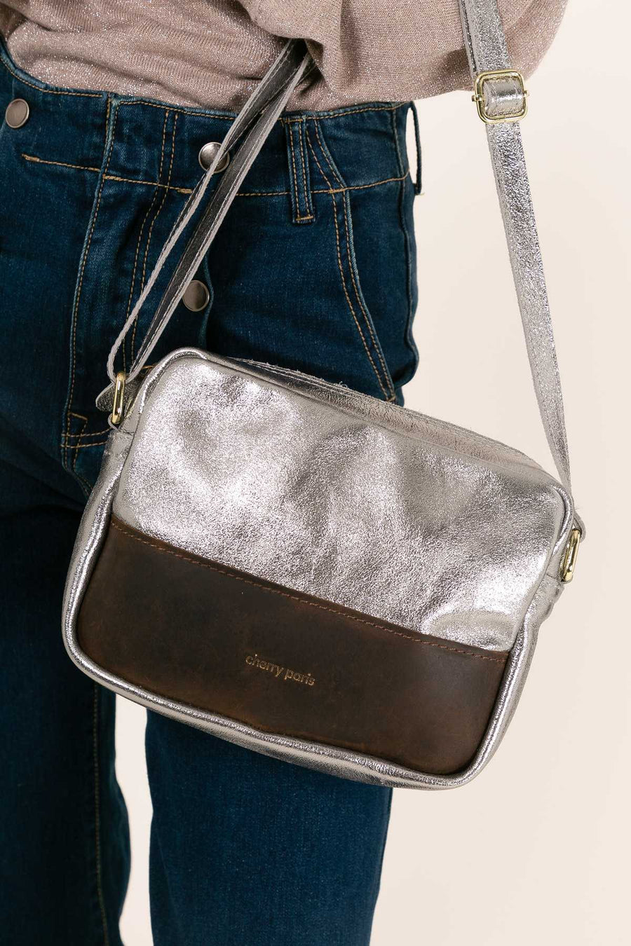 Sac bandoulière Adelaide - Argent