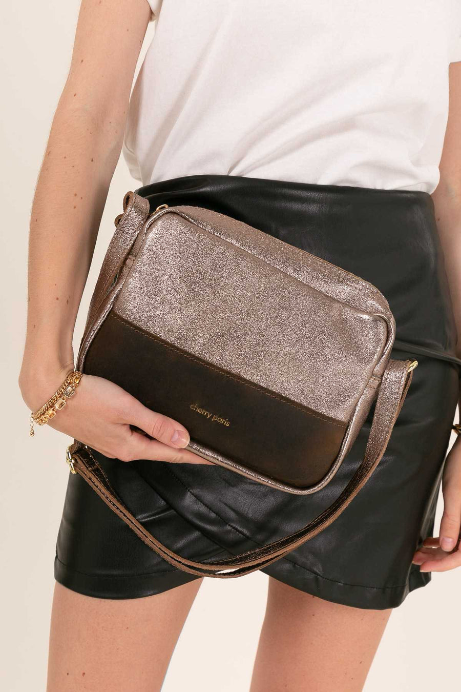 Sac bandoulière Adelaide - Etain