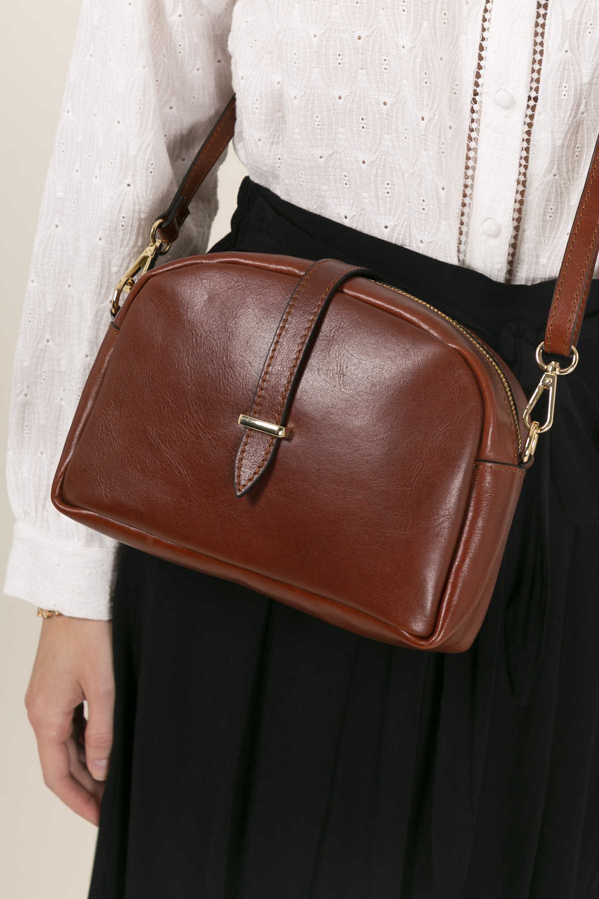 Sac à Bandoulière Femme Mélina - Style Parisien, Cuir Végan, Léger Et Spacieux - 10