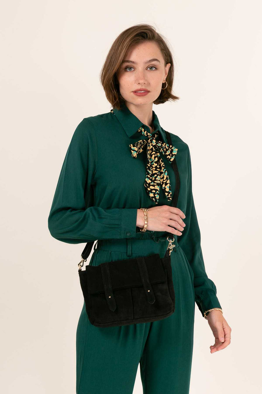 Sac besace Angela - Noir