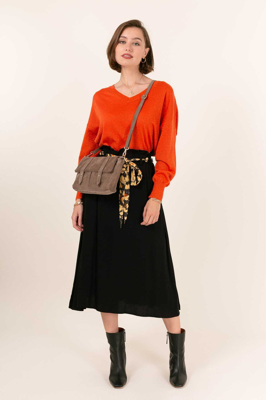 Sac besace Angela - Taupe