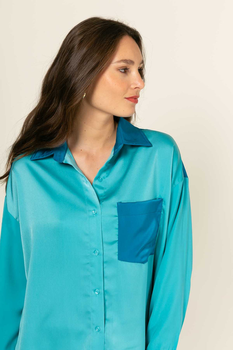 Chemise Olivia - Turquoise