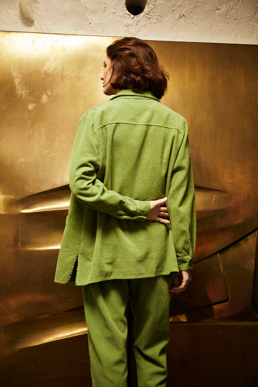 Veste Adelie en velours vert