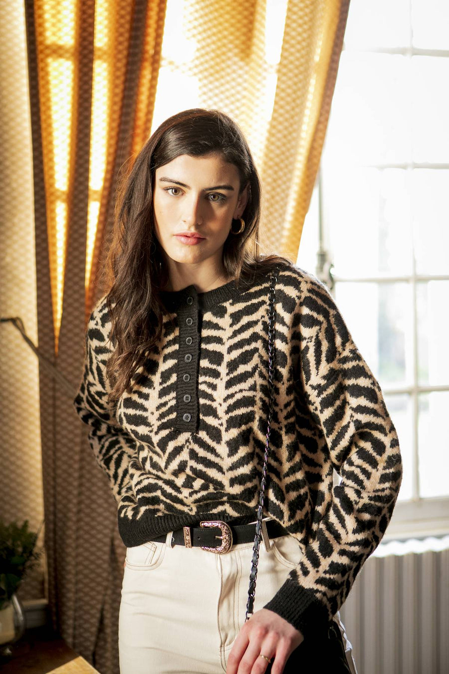 Pull Natalis - Noir beige