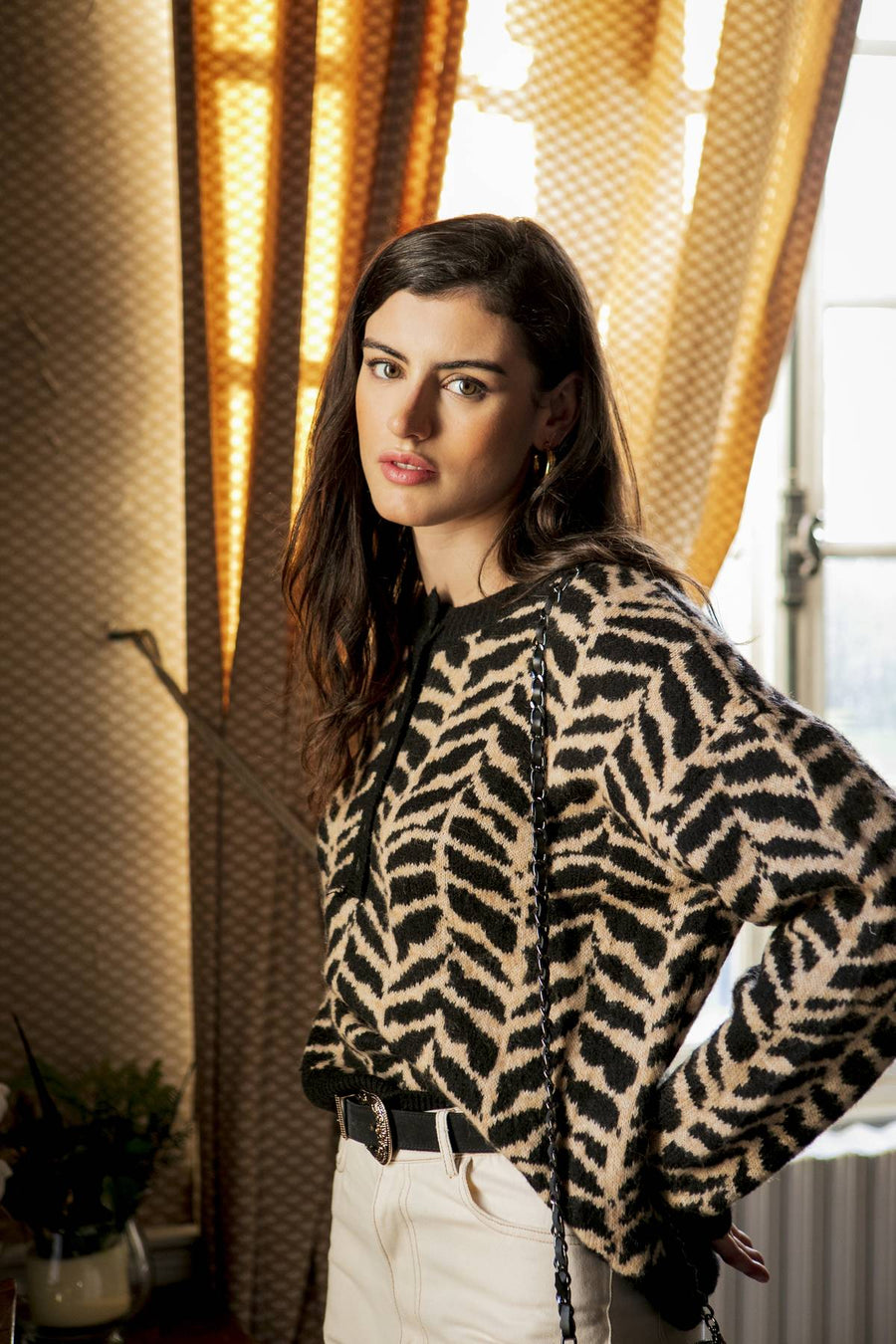 Pull Natalis - Noir beige