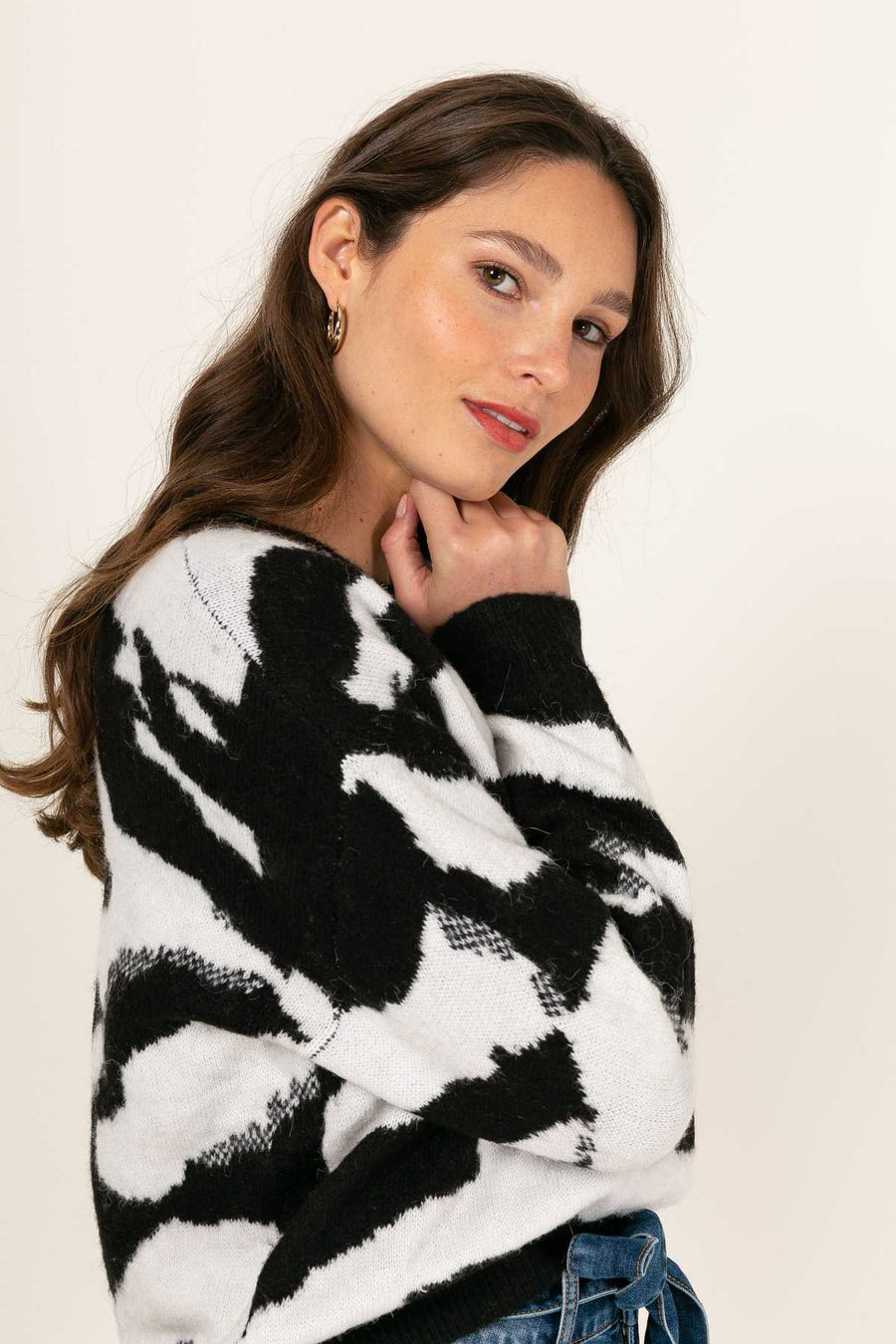 Pull Natalis - Noir blanc